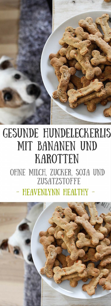 Gesunde Hundeleckerlis mit Banane und Karotten - vegan, ohne raffinierten Zucker, glutenfrei - de.heavenlynnhealthy.com