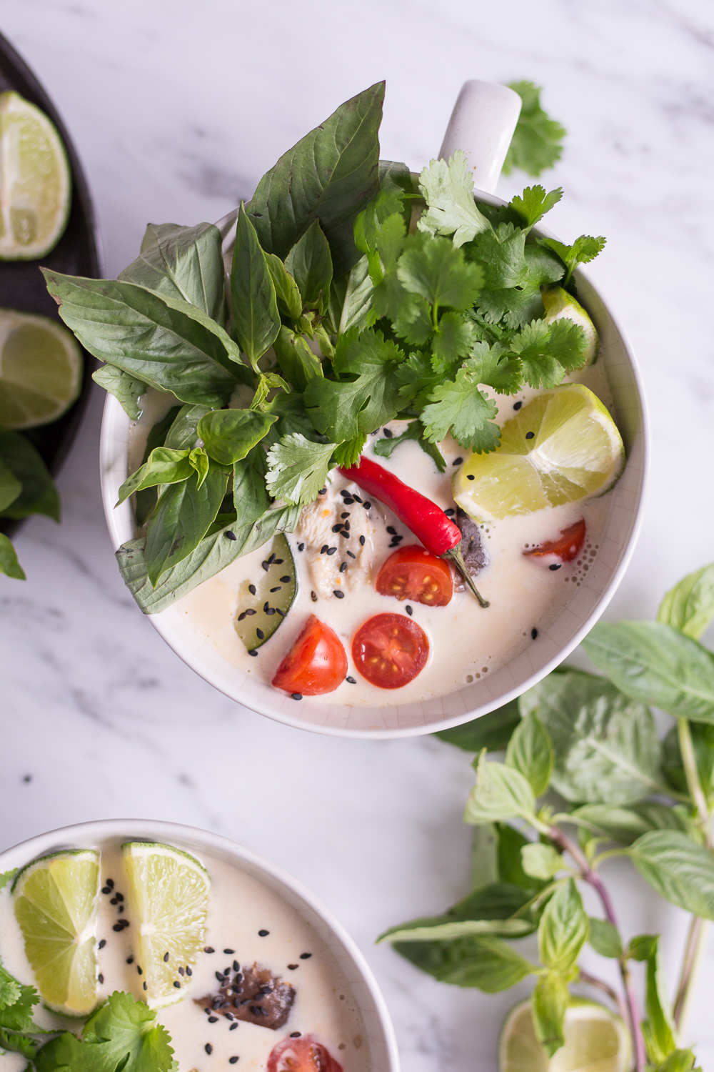 Thailändische Kokossuppe (Tom Kha Veggie) - rein pflanzlich, vegan, ohne raffinierten Zucker , glutenfrei - de.heavenlynnhealthy.com