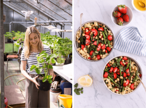 Erdbeer-Hirse-Salat mit grünem Spargel und Minze - rein pflanzlich, vegan, glutenfreie Option, ohne raffinierten Zucker - de.heavenlynnhealthy.com