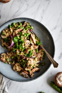 Schnelle Champignon-Hirse-Pfanne und ein Besuch beim REWE* Champignon-Produzenten - de.heavenlynnhealthy.com