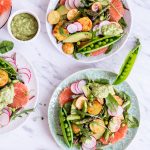 Frühlingshafter "Glow" Salat - rein pflanzlich, vegan, glutenfrei, ohne raffinierten Zucker - de.heavenlynnhealthy.com