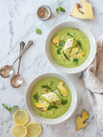 Erfrischende Avocado-Ingwer-Suppe – rein pflanzlich, vegan, glutenfrei, ohne raffinierten Zucker - de.heavenlynnhealthy.com