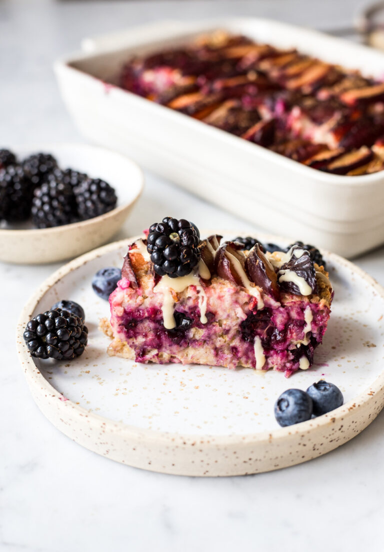 Spätsommerlicher Hafer-Pflaumen-Auflauf (Baked Oatmeal) - Heavenlynn ...