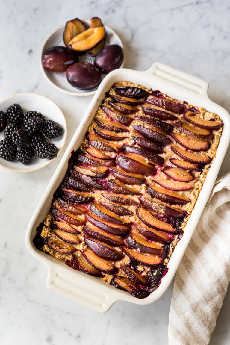 Spätsommerlicher Hafer-Pflaumen-Auflauf (Baked Oatmeal) - Heavenlynn ...